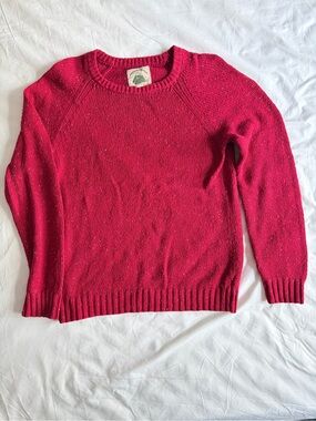 Men’s Crewneck Sweater in Raspberry Red by O’Hanlon Mills